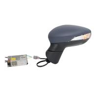 Rear View Mirror Assembly 8 Wire Side Door Mirror Assembly For Fiesta MK7 2013-2017 With Folding Primer Wing Mirrors Car Accessories Rearview Side Mirror Assy(Left)