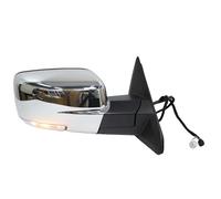 Rear View Mirror Assembly Door Car Accessories For Dodge Ram 1500 2500 3500 2013-2018 Power Folding Dual Lamps Heated Side Rearview Mirror(Electroplating,1pc right)
