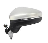 Rear View Mirror Assembly Left/Right Car 6/9Pin Side Mirror Assembly For VW For Tiguan 2016-2018 Auto Electric Adjustment Power Heated Fold Turn Signal Rearview Side Mirror Assy(Silver,9-Wire L)
