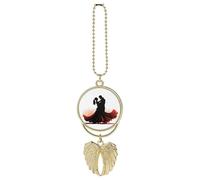 Rear View Mirror Car Charms Cars Hanging Pendant Ballroom Dance Car Pendant Rearview Mirror Hanging Ornament Cars Hanging Accessories for Women Men Auto Decoration Golden