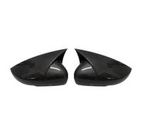 rear view mirror cover For VW For Polo MK5 6R 2009-2013 6C 2014-2017 Side Rearview Wing Mirror Cover Caps Shell Trim OX Horn Exterior(Carbon Fiber Look)