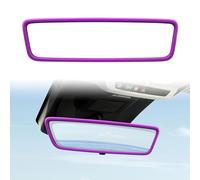 Rear View Mirror Cover,Silicone Car Rearview Mirror Protector Frame for Tesla Model 3/Y/X/S (2014-2024), Edge Protective Trim Cover Automotive Interior Trim Accessories (Purple)