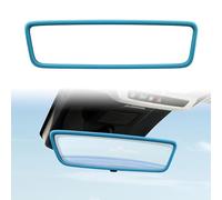 Rear View Mirror Cover,Silicone Car Rearview Mirror Protector Frame for Tesla Model 3/Y/X/S (2014-2024), Edge Protective Trim Cover Automotive Interior Trim Accessories (Blue)