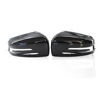 Rear View Mirror Covers For Mercedes For Benz W204 E W212 W176 W246 CLS C218 GLA X156 Carbon Fiber Texture/Gloss Black MTVTFECEWG(Black)