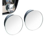 Rear View Mirror - Frameless Glass View Wide Angle Side Mirror - Small Round and Rectangle, Blind Zone Auxiliary for Universal Vehicles