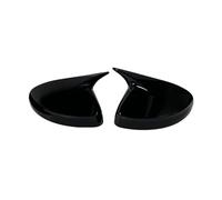 Rear View Mirror Housing Cap Casing Car Rearview Side Mirror Cover Wing Cap Exterior Door Shell Trim Horn Style For A1 2011 2012 2013 2014 2015 2016 2017 2018(Glossy Black)