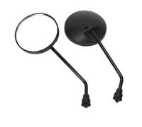 Rear View Mirror M8 M10 Round Oval Convex Black Motorcycle Scooter Mirrors A Pair(M8)