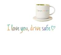 Rear View Mirror Sticker, Cute Decoration for the Interior, Decorative Car Window Sticker with Heart, for Truck, Car, Motorcycle, Saloon, SUV, Pickup, Scooter, Long Distance Night Driving