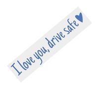 Rear View Mirror Sticker - I Love You Safe Driving Mirror Sticker, Car Stickers And Decals, Waterproof Letters Emblem Labels For Truck Window Bumper Windshield Vehicles Exterior Decor