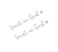 Rear View Mirror Sticker, Rearview Mirror Sticker, Trust in God Car Sticker, Pack of 2 Car Stickers, Rear View Mirror Accessories for Men, Women, Friends of Family