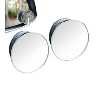 Rear View Mirror, Suction Cup Rear View Mirror with Glass - Small Round and Rectangle, Blind Zone Auxiliary for Universal Vehicles