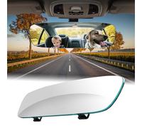 Rear View Mirror, Universal 300mm Frameless Wide Angle Rearview Mirror for Driving Test, Learner Driving Instructor Mirror to Reduce Blind Spot Effectively for Cars SUV Trucks 300x83mm (White Mirror)