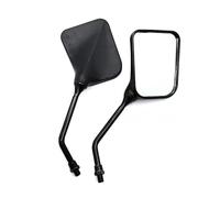 Rear view mirrors 10mm 2Pcs/Pair Black Square Dual Sport Motorcycle Mirrors Side Universal Rearview Mirror