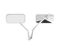 Rear view mirrors 2pcs 10mm Motorcycle Square Rearview Mirrors Black Chrome Round Rear View Adjusted Bolt Left Right Side Reflector