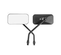 Rear view mirrors 2pcs 10mm Motorcycle Square Rearview Mirrors Black Chrome Round Rear View Adjusted Bolt Left Right Side Reflector