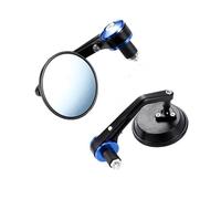 Rear View Mirrors Motorcycle 360°rotatable Handlebar End Rear View Side Mirror For KAWASAKI For Z250 Modified Left Right Reversing Mirror(BLUE)