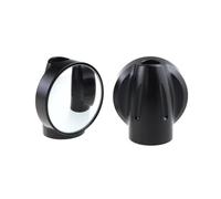 Rear View Mirrors Motorcycle Grip Plug Side Mirror For Vespa GTS 300 250 Sprint Primavera 150 Adjustable Blind Spot Wide Angle Convex Mirror(Black)