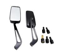 Rear view mirrors Motorcycle Handlebar Rear View Mirrors Rectangle Black Square Smoke Blue Glass 8mm/10mm Universal Side Mirror Mobike Accessories