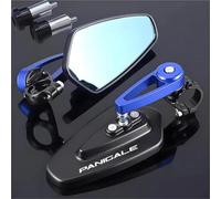 Rear View Mirrors Motorcycle RearView Side Mirror For Ducati Panigale 899 959 1299 1199 S R G V4 KN 2pcs Handle Bar End Mounting Mirror(BLUE)