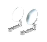 Rear View Mirrors Motorcycle RearView Side Mirror For MT-07 MT-09 MT-10 XJ6 The Rotatable Fold Handlebar Auxiliary Reflector Mirror(Silver)