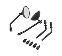 Rear View Mirrors Silver Retro Side Mirror For Harley For Davidson 883 For Touring Motorcycle Round 8/10mm(Black)