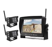 Rear View Reversing Camera 1280x720 High Definition AHD Wireless Truck DVR Monitor 7" Night Vision Reverse Backup Recorder Wifi Camera For Bus Car(2 cameras add 128GB)
