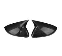 Rear View Side Mirror Cover Side Mirror Cap Fits for Jetta GLI 2019 2020 2021 2022 Replacing Rearview Mirror Covers(Black)(Carbon Fiber Pattern)