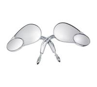 Rear View Split For Vision Mirrors Rearview Mirror For Touring Road King Street Electra Glide Classic FLHTCU Fat Boy Sport Glide Bar Mirrors(Chrome)