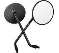 Rear View Universal Rearview Mirror 2pcs 10mm 8mm Circle Ellipse Iron Left/Right Side Mirror for Motorcycle Scooter Mirrors(B)