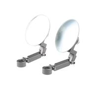 Rear View Universal Rearview Mirror Wide For Vision Convex Motorcycle Handlebar Mount Rear Side Mirror Blind Spot Rimless 360 Degree Rotation Bar Mirrors(GRAY)