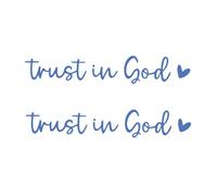 Rear View Window Sticker, Car Window Stickers - Trust in God Vehicle Window Stickers Car Stickers Decor - Stickers and