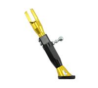 Rear wheel bracket Adjustable Motorcycle Metal Foot Bracket Kick Side Durable Corrosion Resistant Scooter Stand Accessories(Gold)