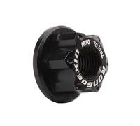 Rear Wheel Lock Screw, M10 Hub Nut Flange, Aluminum Bolt for Bike, Black Red Blue Gold Green Purple, 5g, 21 x12mm, M10x1 0 Rear Wheel, Bike Wheel Axle Nut 1 (Black)