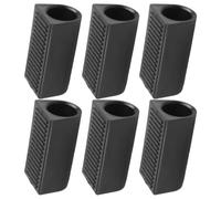 Rear Wheel Protector Plastic 6pcs Wheelchair Anti Tipping Sleeve Black | Thickened Frame Bushing, Textured Embossing, Shock Absorbing Guard Cap, Easy Installation for Stability