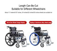 Rear Wheel Sports Wheelchair Cover (20-24In), General Wheelchair Rear Wheel Push Ring, Freely Cut(1.7m), Easy Install, Sponge (Stable+Non Slip), Improve Grip/Traction,Pink