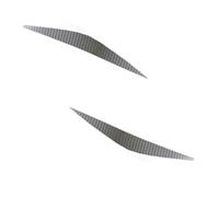 Rear Window deflectors Car Front Head Light Eyebrow Sticker Decorator Carbon Fiber Lamp Eyelid Eye Line Mudguard Strip for Chevrolet(Silver)