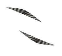 Rear Window deflectors Car Front Head Light Eyebrow Sticker Decorator Carbon Fiber Lamp Eyelid Eye Line Mudguard Strip for Chevrolet(Black)