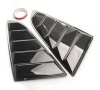 Rear Window Louver 2Pcs Louvers Spoiler Panel Rear Side Window Cover Quarter Fit For Ford Mustang 2015-2018 Vent Louver(Carbon-fiber-look)