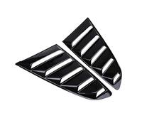 Rear Window Louver 2Pcs Rear Quarter Window Louvers Scoops Spoiler Car Tunning Panel Side Fit For Ford Fit For Mustang 2015-2020(Carbon Black)