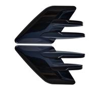 Rear Window Louver Rear Side Window Louvers 2Pcs Car Styling 3D Shark Gill Side Fake Vent Sticker Exterior Air Intake Flow Fender Wing Cover Trim Tuning(Black)
