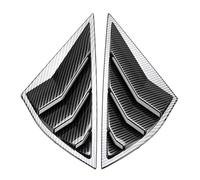 Rear Window Side Splitter Wing For Electric For Horse For Mustang For Mach-E 2021-2022 2Pcs Car Rear Side Window Scoop Louvers Cover(Carbon Fiber)