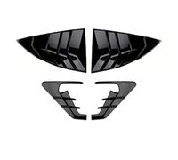 Rear Window Side Spoiler Wing Kit For Tesla For Model Y 2021 2022 2023 2024 Rear Triangle Window Trim Covers Shutter(4PCS Black)