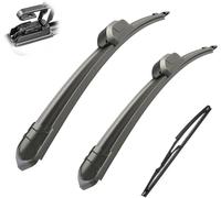 Rear Windscreen Wiper Blade and Arm Set Fit for Fiat Stilo Hatchback 2001-2007 21in+19in+13in, Windscreen Wiper Assembly Replacement.