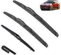 Rear Windscreen Wiper Blade and Arm Set Fit for Kia Sportage QL 2016 2017 2018 2019 2020 26in+16in+11in, Windscreen Wiper Assembly Replacement.