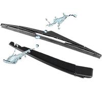 Rear Windshield Windscreen Wiper Arm and Blade for Peugeot 206 2007, ABS Rubber Back Windscreen Wiper Assembly