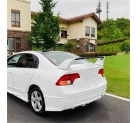 Rear Wing Auto For Civic FD2 Black Red Spoiler 2006 2007 2008-2015 ABS Material Car Rear Wing Primer Color Rear Spoiler Car Styling Spoiler Wing(White with black)