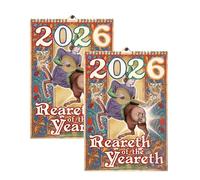 Reareth of the Yeareth 2026 Funny Medieval butts Calendar 2026, 8.5" x 11" 12 Monthly Planner Calendar, Hilarious Wall Calendar, for Birthdays/New Year (2 PCS)