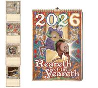Reareth of the Yeareth 2026 • Funny Medieval butts Calendar 2026, 8.5" x 11" Weird Ugly Medieval Bum Calendar with Thick Paper, Best for White Elephant Gag Gifts (1Pcs)