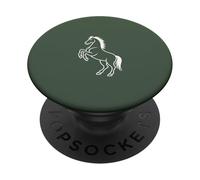 Rearing Horse Art Minimalist - Sage Green PopSockets Adhesive PopGrip