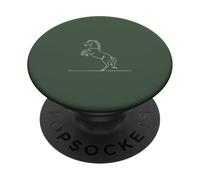 Rearing Horse Art Minimalist - Sage Green PopSockets Adhesive PopGrip
